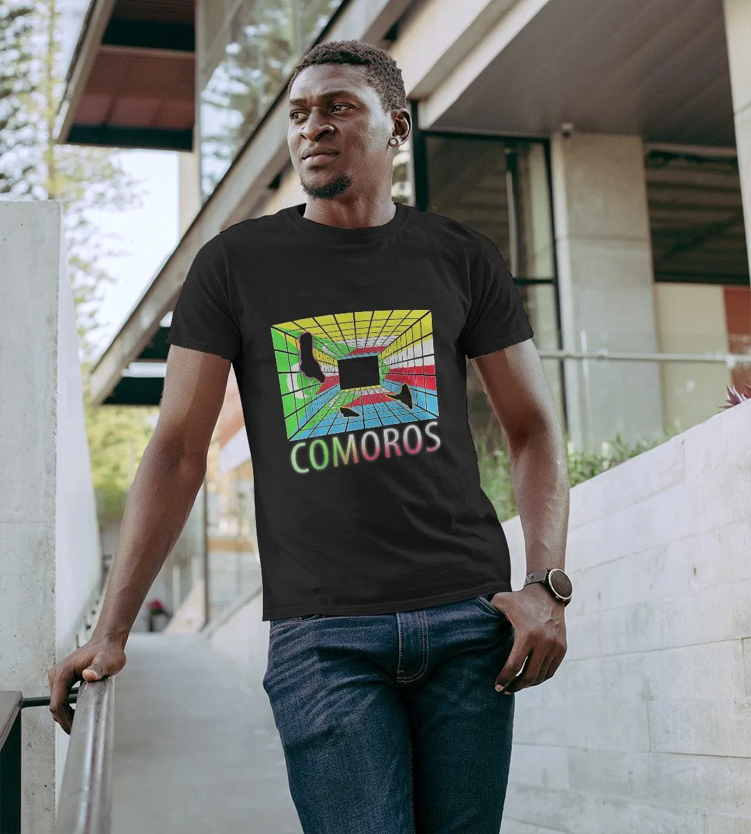 1sttheworld T-Shirt - Comoros Map T-Shirt Black A35