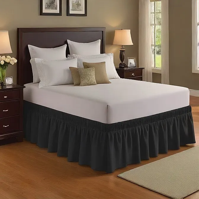 21" Inch Drop Wrap-Around Bed Skirt Ivory 1-Piece Egyptian Cotton