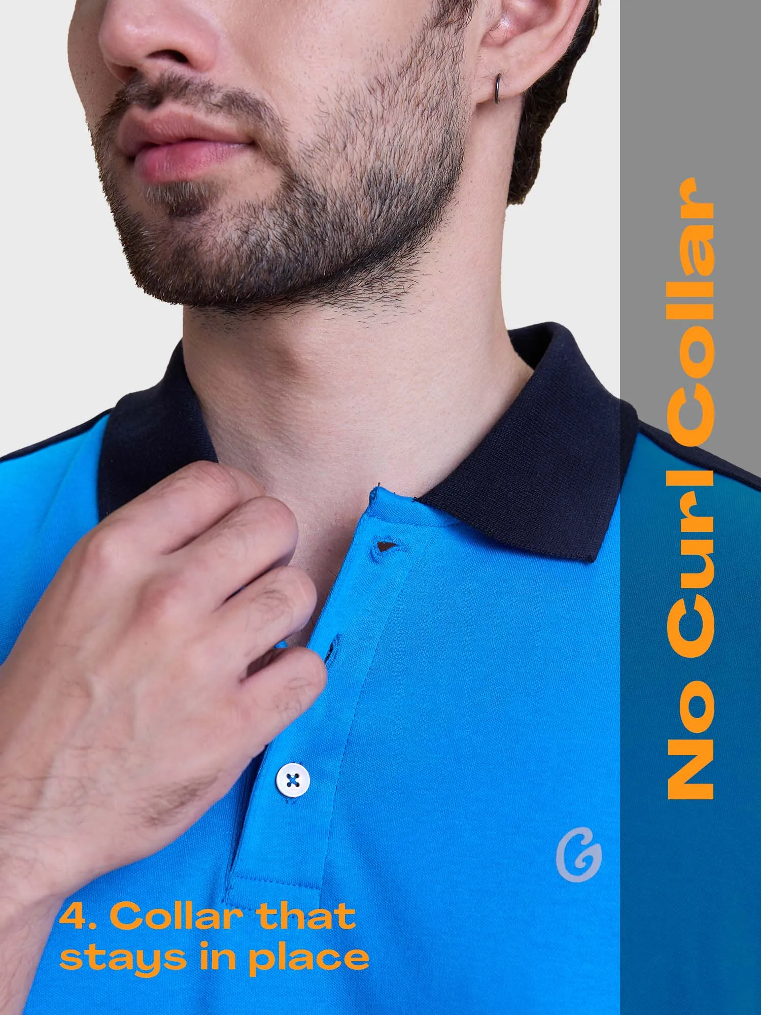 Color Block Regular Fit Polo- Anti Odour
