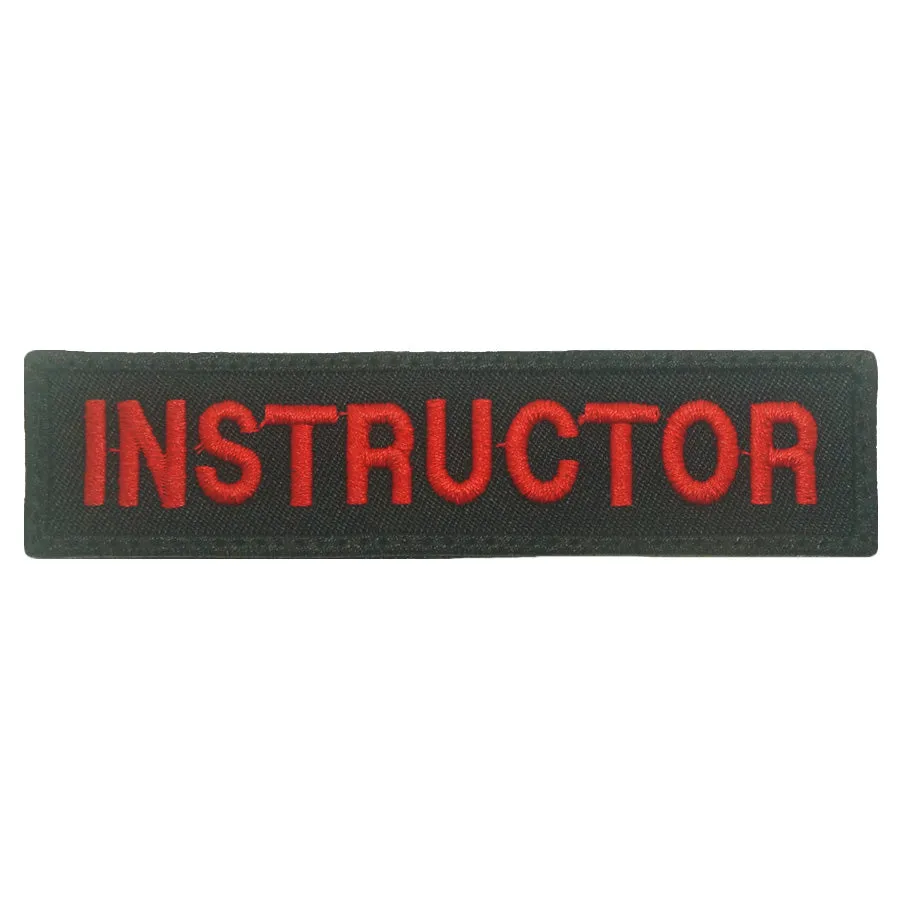 INSTRUCTOR TAG 10CM - BLACK RED