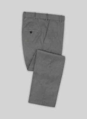 Lanificio Zegna Trofeo Sharkskin Gray Wool Pants
