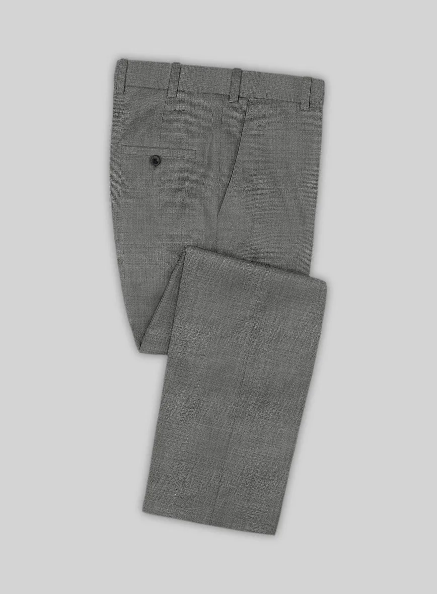 Lanificio Zegna Trofeo Sharkskin Gray Wool Pants