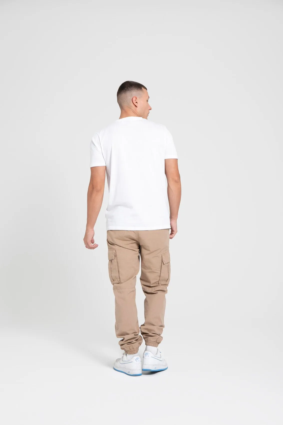 Mens 'DEVVIE' Cargo Pants - STONE