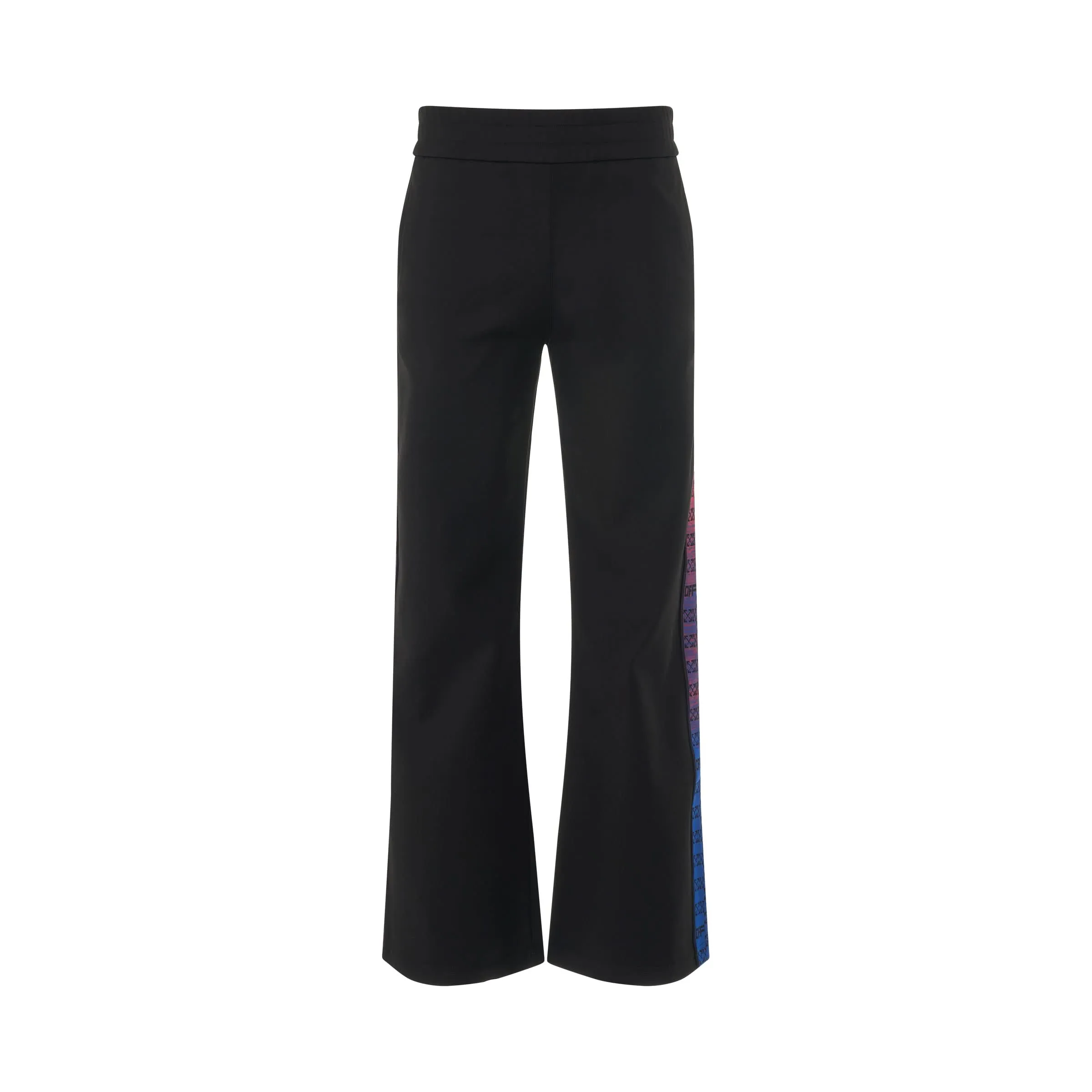 Monogram Logo Band Track Pant in Black/Red
