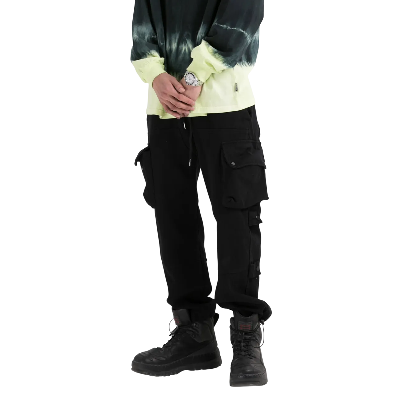Oversize Cargo Joggers in Black