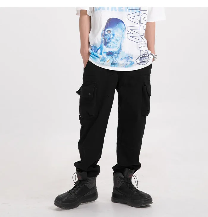 Oversize Cargo Joggers in Black