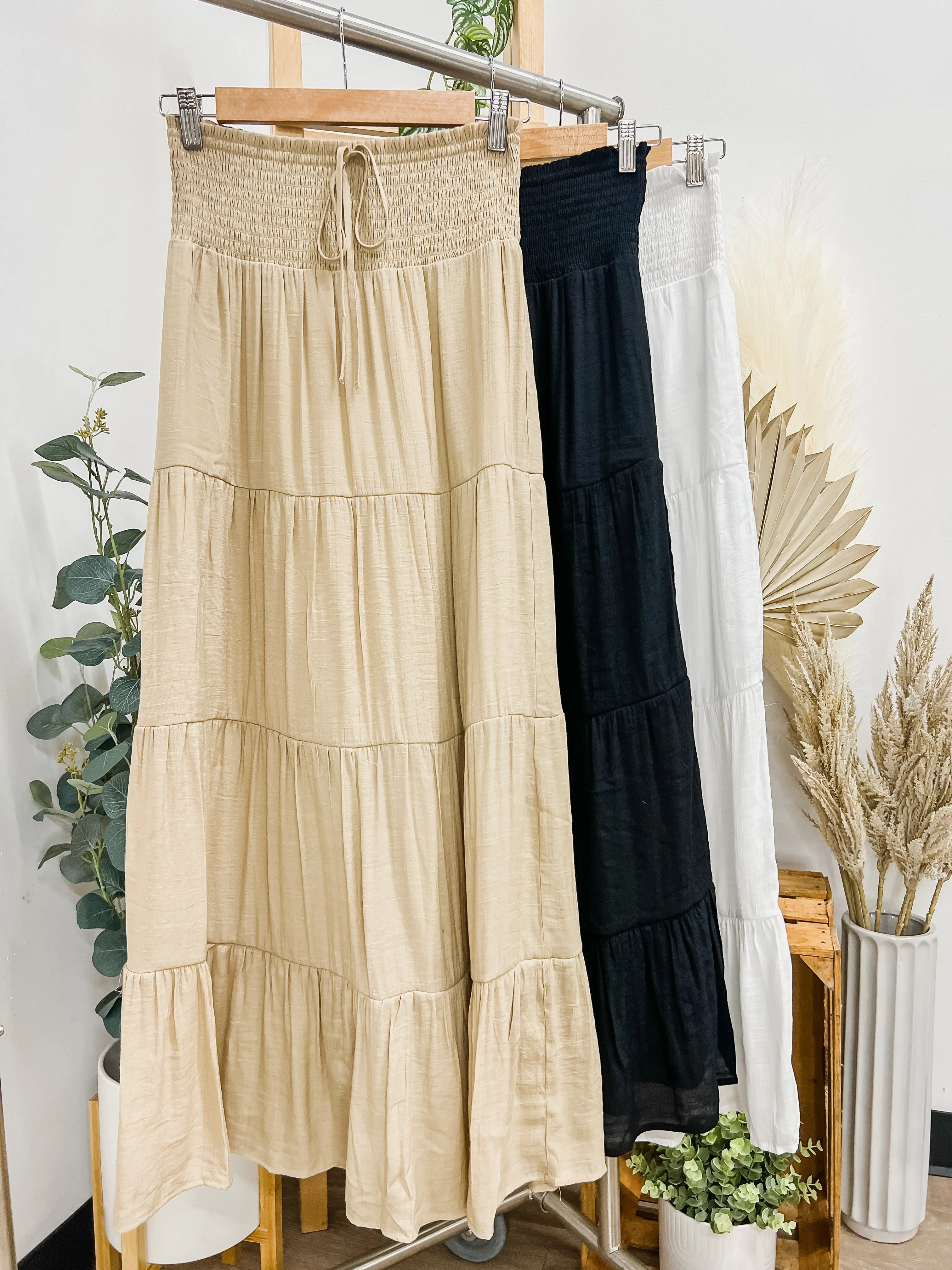 Paloma Smocked Waist Skirt