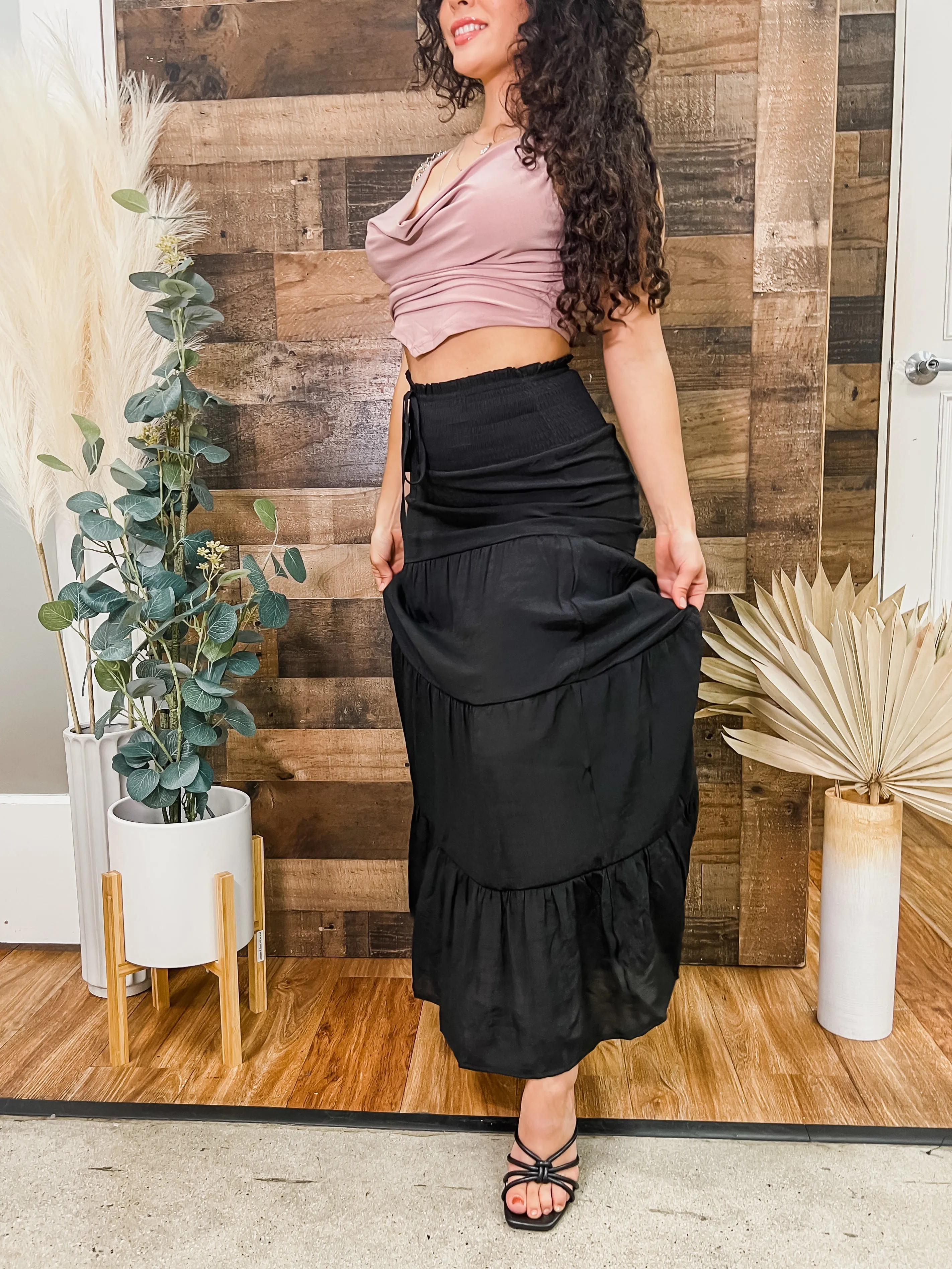 Paloma Smocked Waist Skirt