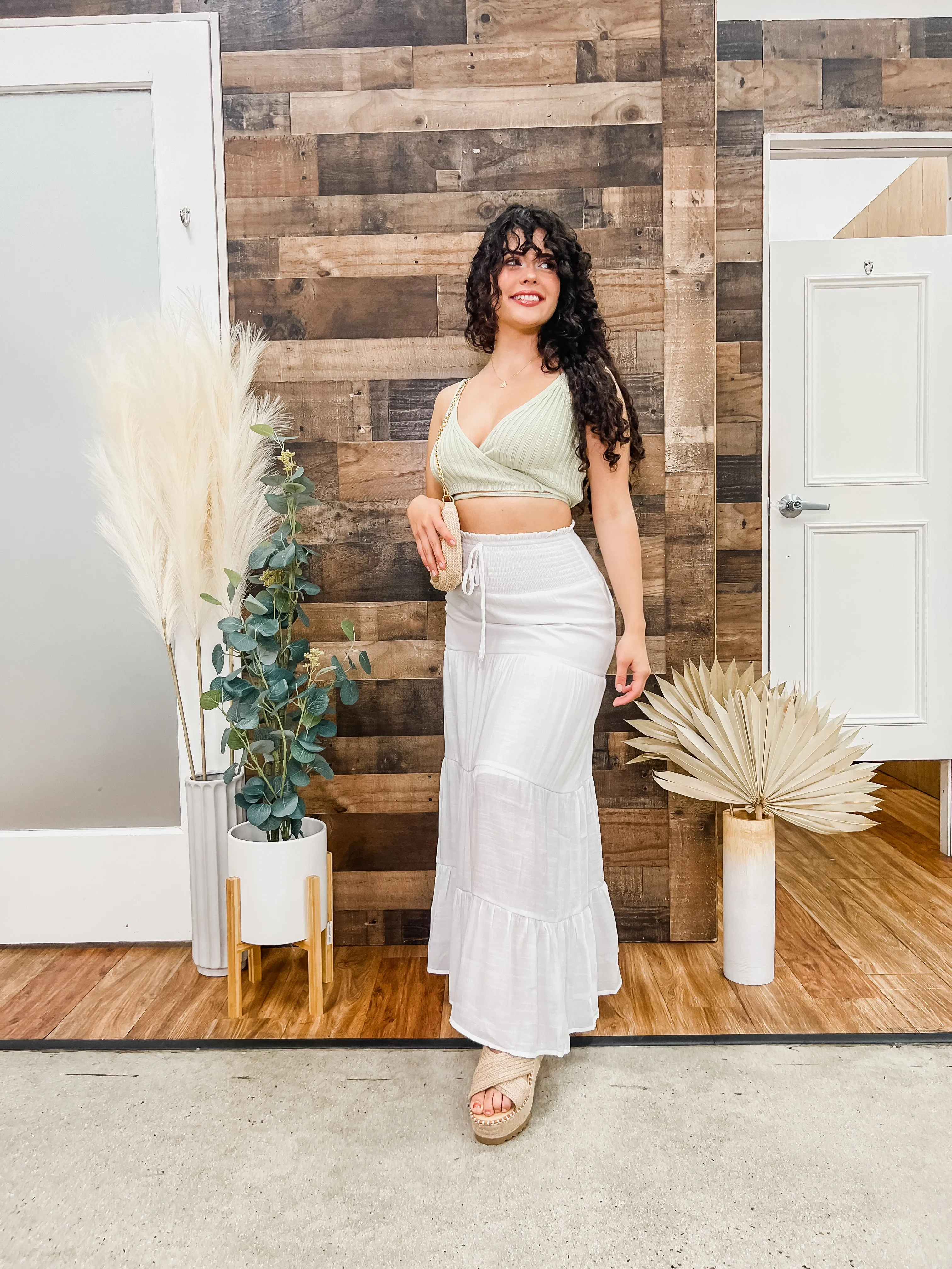Paloma Smocked Waist Skirt